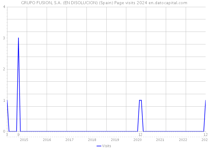 GRUPO FUSION, S.A. (EN DISOLUCION) (Spain) Page visits 2024 