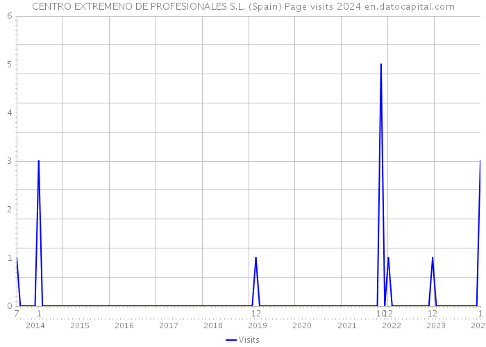 CENTRO EXTREMENO DE PROFESIONALES S.L. (Spain) Page visits 2024 