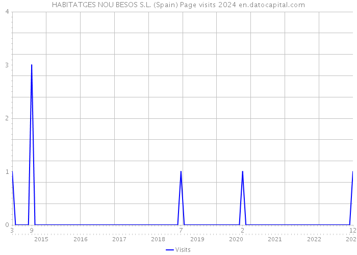 HABITATGES NOU BESOS S.L. (Spain) Page visits 2024 