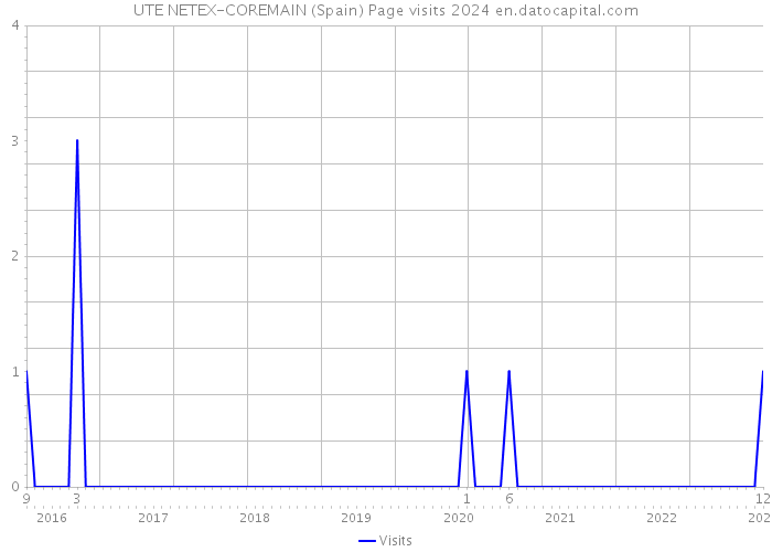 UTE NETEX-COREMAIN (Spain) Page visits 2024 