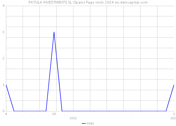 PATULA INVESTMENTS SL (Spain) Page visits 2024 