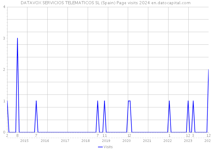 DATAVOX SERVICIOS TELEMATICOS SL (Spain) Page visits 2024 