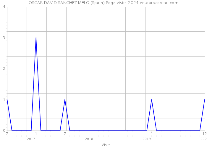OSCAR DAVID SANCHEZ MELO (Spain) Page visits 2024 