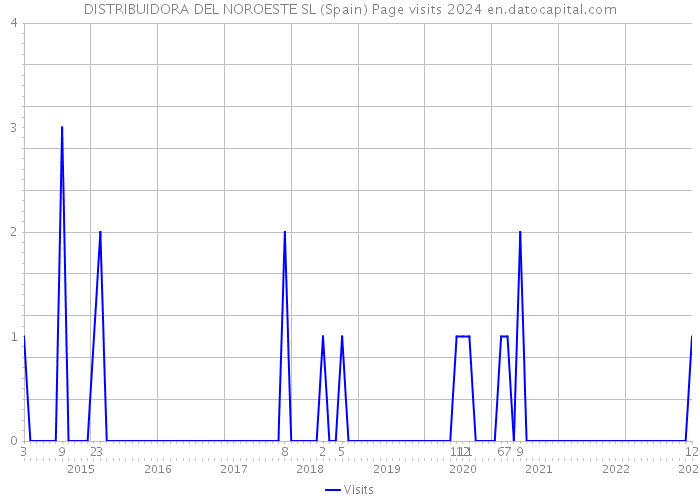 DISTRIBUIDORA DEL NOROESTE SL (Spain) Page visits 2024 