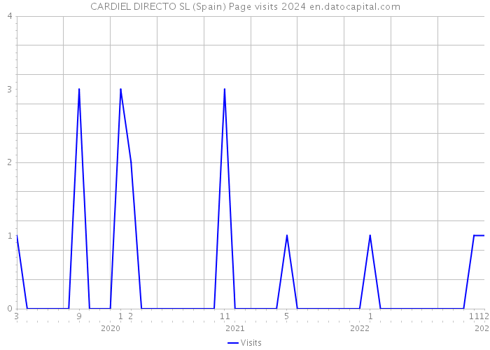 CARDIEL DIRECTO SL (Spain) Page visits 2024 