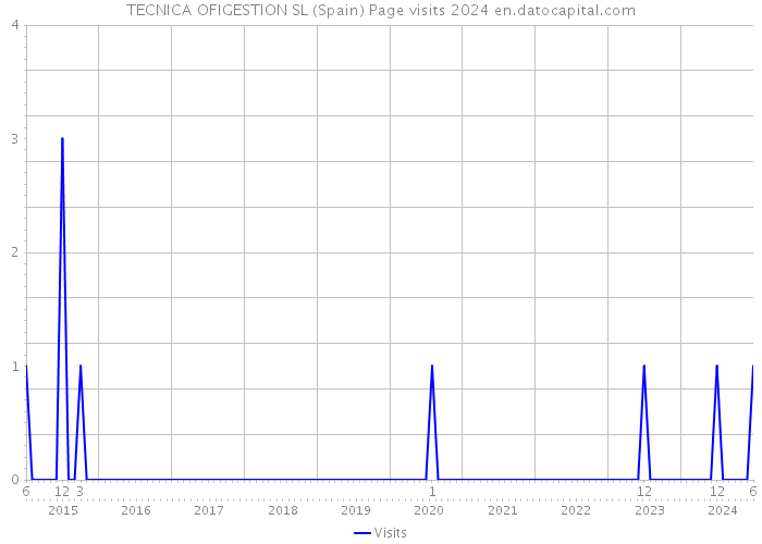 TECNICA OFIGESTION SL (Spain) Page visits 2024 