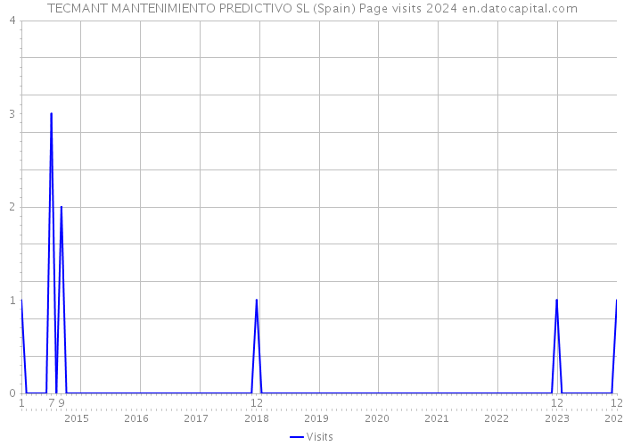 TECMANT MANTENIMIENTO PREDICTIVO SL (Spain) Page visits 2024 