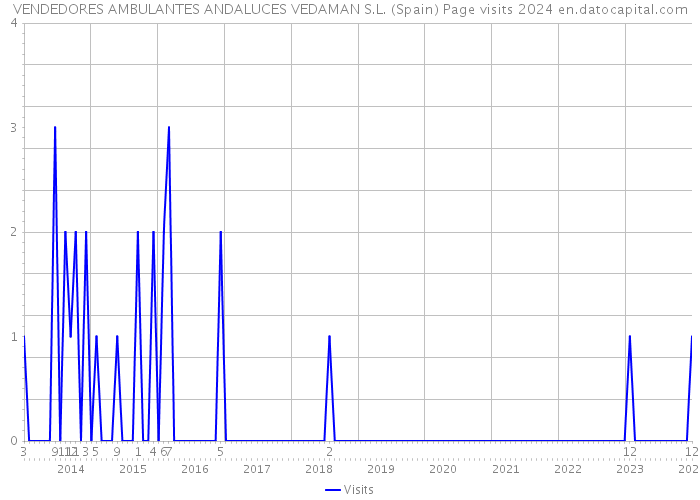 VENDEDORES AMBULANTES ANDALUCES VEDAMAN S.L. (Spain) Page visits 2024 