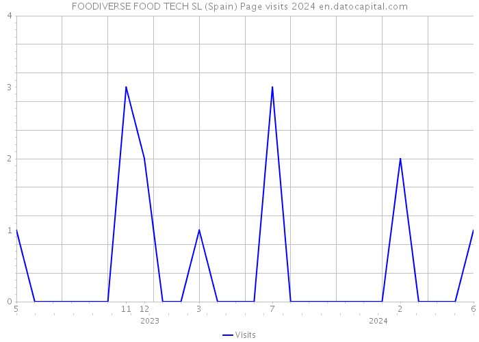 FOODIVERSE FOOD TECH SL (Spain) Page visits 2024 