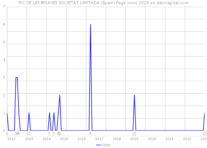 PIC DE LES BRUIXES SOCIETAT LIMITADA (Spain) Page visits 2024 