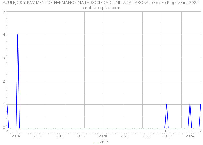 AZULEJOS Y PAVIMENTOS HERMANOS MATA SOCIEDAD LIMITADA LABORAL (Spain) Page visits 2024 