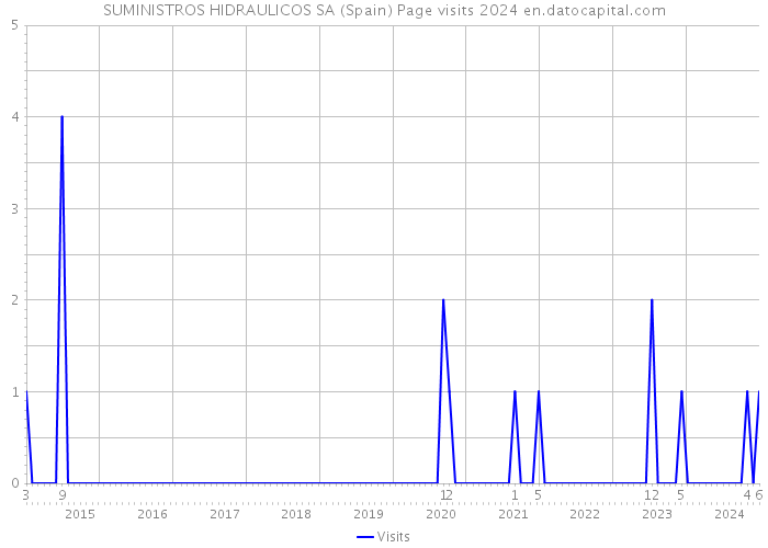 SUMINISTROS HIDRAULICOS SA (Spain) Page visits 2024 
