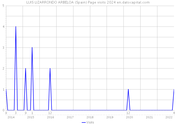 LUIS LIZARRONDO ARBELOA (Spain) Page visits 2024 