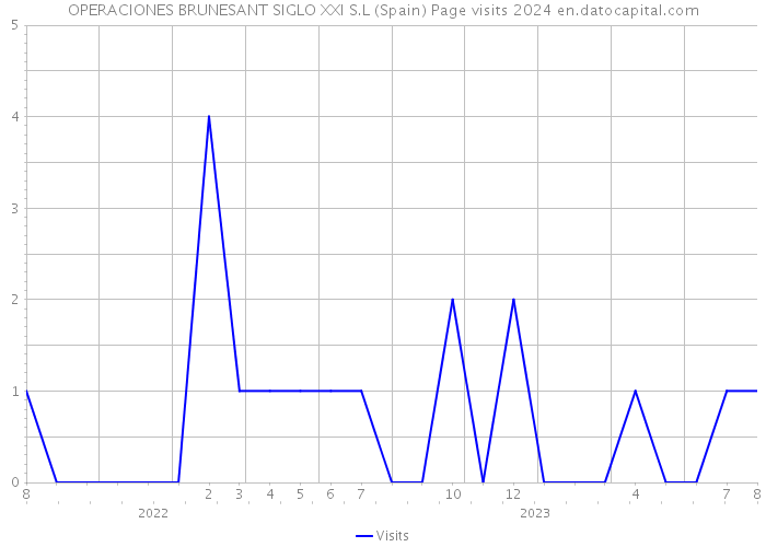 OPERACIONES BRUNESANT SIGLO XXI S.L (Spain) Page visits 2024 