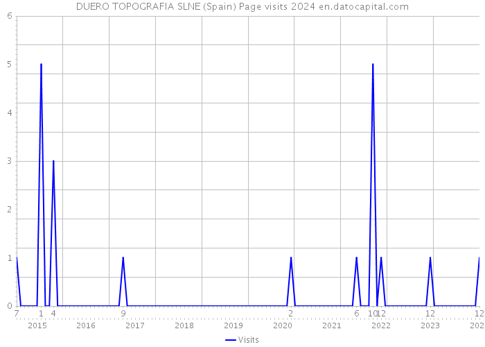 DUERO TOPOGRAFIA SLNE (Spain) Page visits 2024 