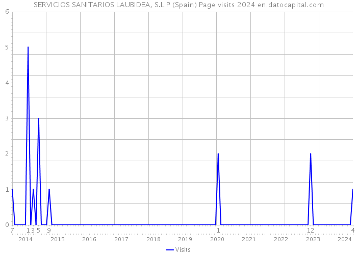 SERVICIOS SANITARIOS LAUBIDEA, S.L.P (Spain) Page visits 2024 
