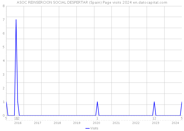 ASOC REINSERCION SOCIAL DESPERTAR (Spain) Page visits 2024 