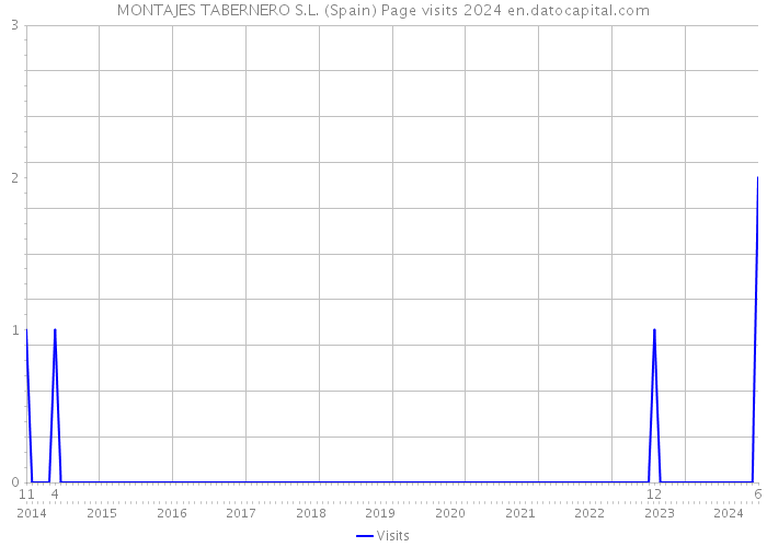 MONTAJES TABERNERO S.L. (Spain) Page visits 2024 