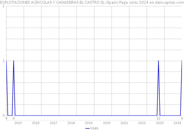 EXPLOTACIONES AGRICOLAS Y GANADERAS EL CASTRO SL (Spain) Page visits 2024 