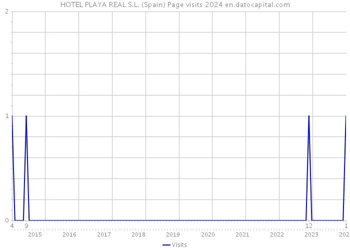 HOTEL PLAYA REAL S.L. (Spain) Page visits 2024 