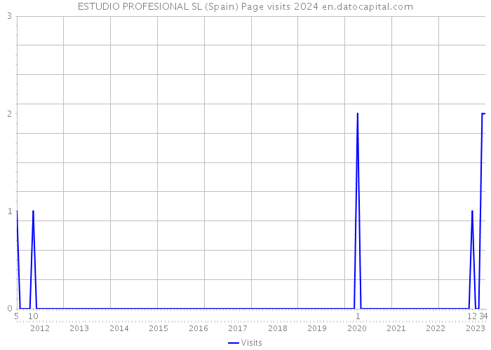 ESTUDIO PROFESIONAL SL (Spain) Page visits 2024 