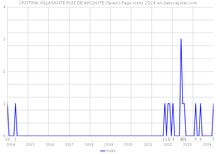 CRISTINA VILLASANTE RUIZ DE ARCAUTE (Spain) Page visits 2024 