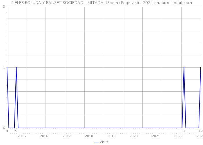 PIELES BOLUDA Y BAUSET SOCIEDAD LIMITADA. (Spain) Page visits 2024 