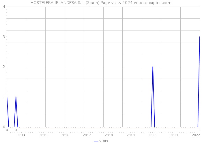 HOSTELERA IRLANDESA S.L. (Spain) Page visits 2024 