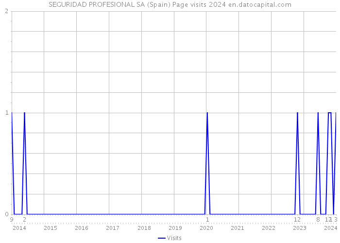SEGURIDAD PROFESIONAL SA (Spain) Page visits 2024 