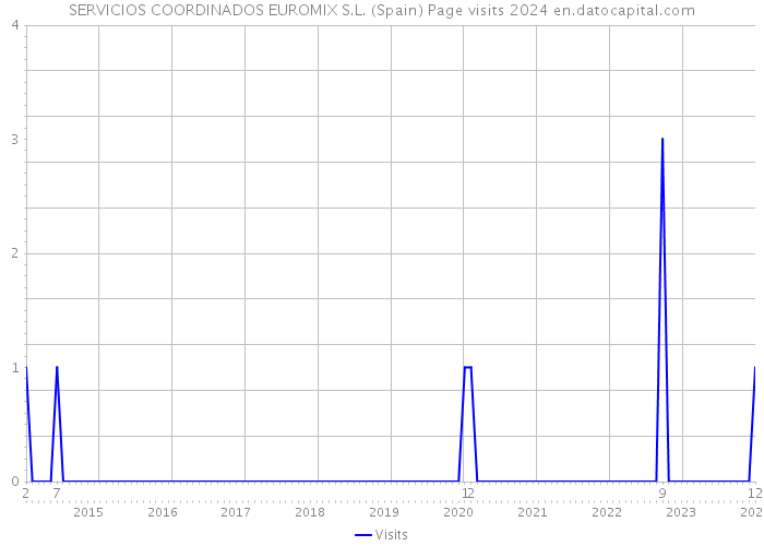 SERVICIOS COORDINADOS EUROMIX S.L. (Spain) Page visits 2024 