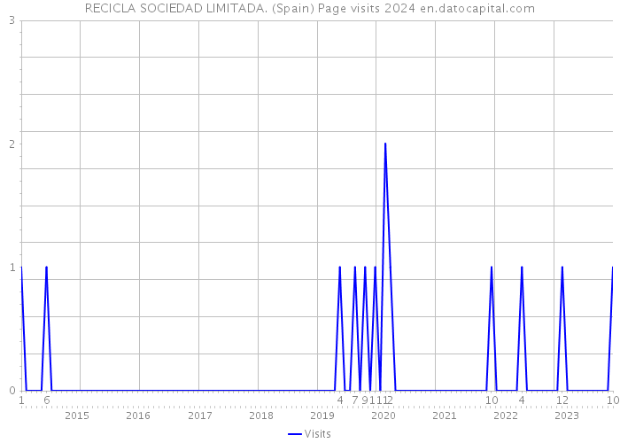 RECICLA SOCIEDAD LIMITADA. (Spain) Page visits 2024 