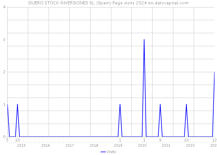 DUERO STOCK INVERSIONES SL. (Spain) Page visits 2024 