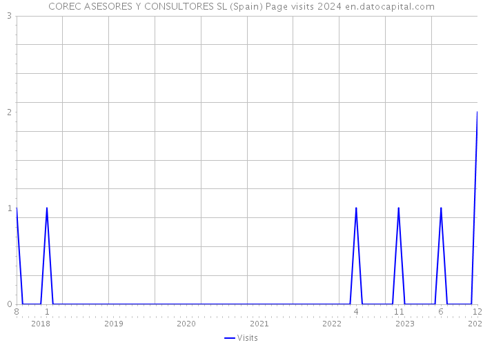 COREC ASESORES Y CONSULTORES SL (Spain) Page visits 2024 