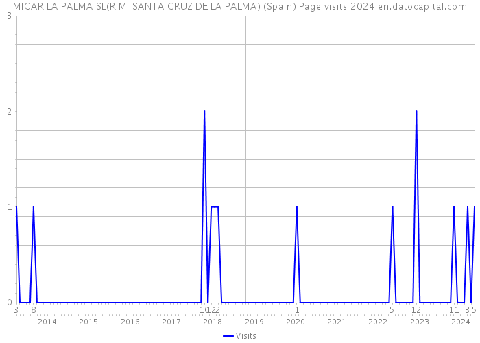MICAR LA PALMA SL(R.M. SANTA CRUZ DE LA PALMA) (Spain) Page visits 2024 