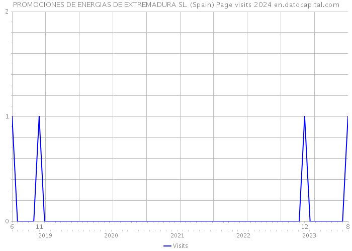 PROMOCIONES DE ENERGIAS DE EXTREMADURA SL. (Spain) Page visits 2024 