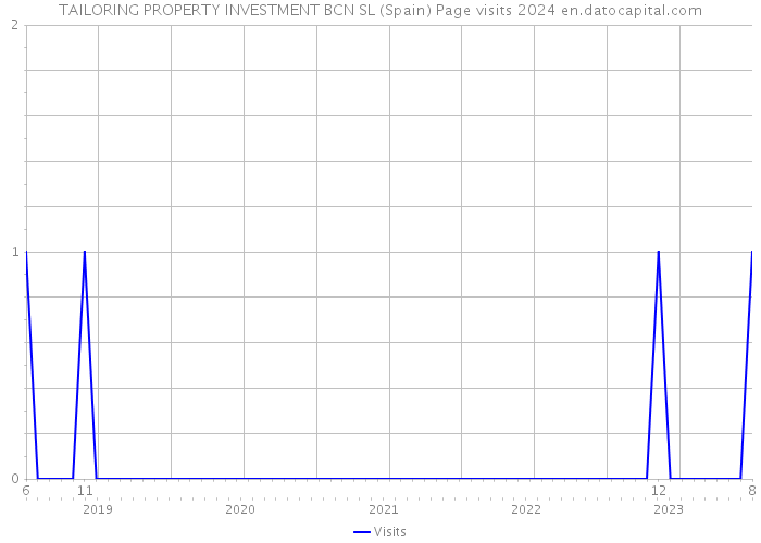 TAILORING PROPERTY INVESTMENT BCN SL (Spain) Page visits 2024 