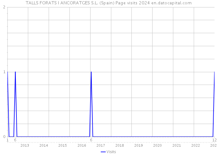 TALLS FORATS I ANCORATGES S.L. (Spain) Page visits 2024 