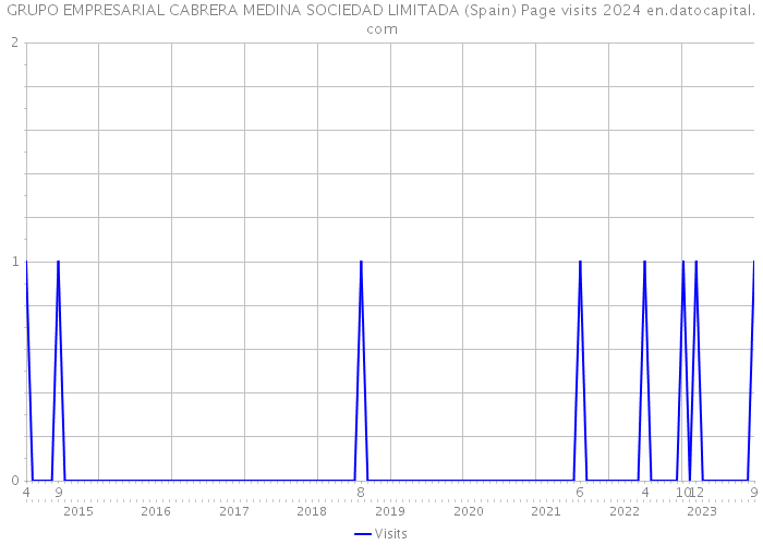 GRUPO EMPRESARIAL CABRERA MEDINA SOCIEDAD LIMITADA (Spain) Page visits 2024 