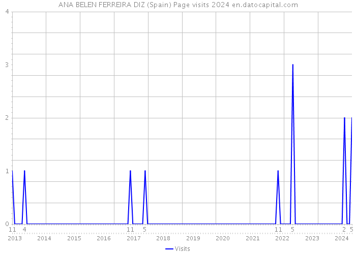 ANA BELEN FERREIRA DIZ (Spain) Page visits 2024 