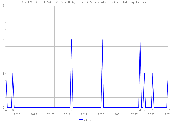 GRUPO DUCHE SA (EXTINGUIDA) (Spain) Page visits 2024 