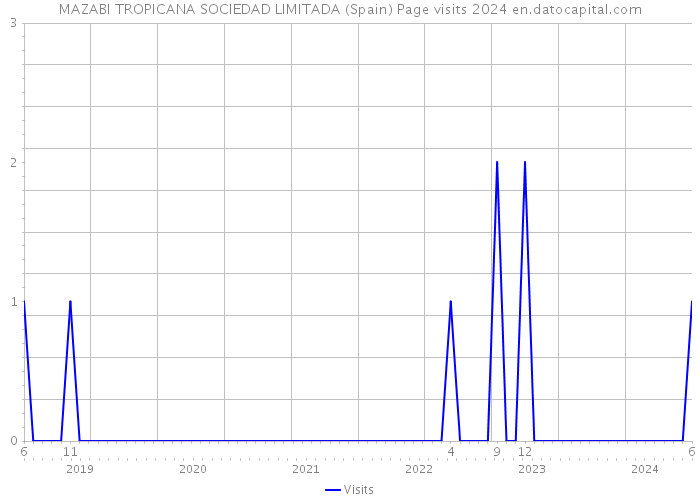 MAZABI TROPICANA SOCIEDAD LIMITADA (Spain) Page visits 2024 