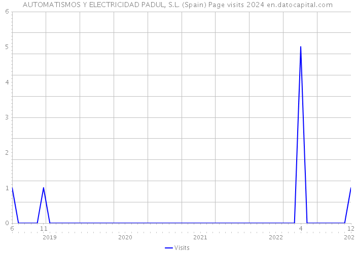 AUTOMATISMOS Y ELECTRICIDAD PADUL, S.L. (Spain) Page visits 2024 