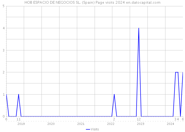 HOB ESPACIO DE NEGOCIOS SL. (Spain) Page visits 2024 