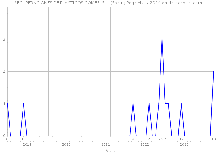 RECUPERACIONES DE PLASTICOS GOMEZ, S.L. (Spain) Page visits 2024 
