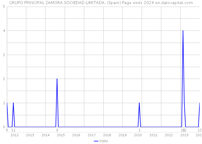 GRUPO PRINCIPAL ZAMORA SOCIEDAD LIMITADA. (Spain) Page visits 2024 