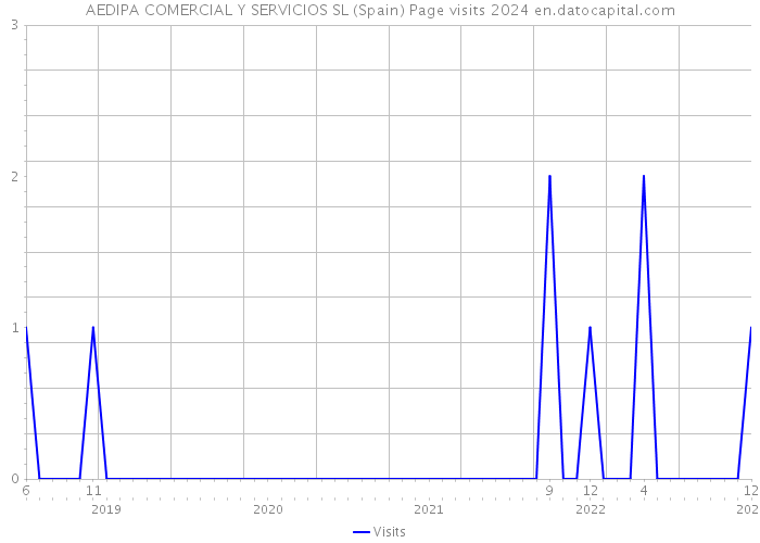 AEDIPA COMERCIAL Y SERVICIOS SL (Spain) Page visits 2024 