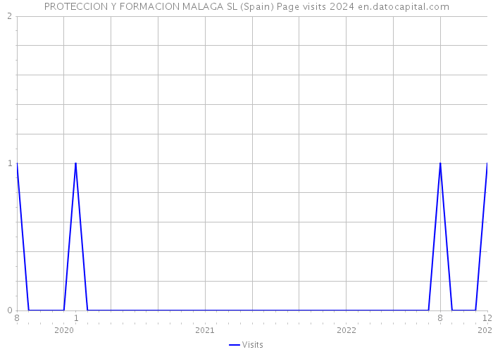 PROTECCION Y FORMACION MALAGA SL (Spain) Page visits 2024 