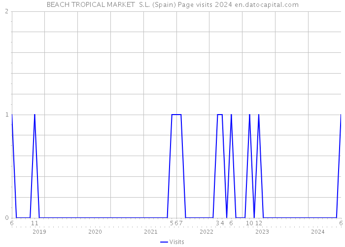 BEACH TROPICAL MARKET S.L. (Spain) Page visits 2024 