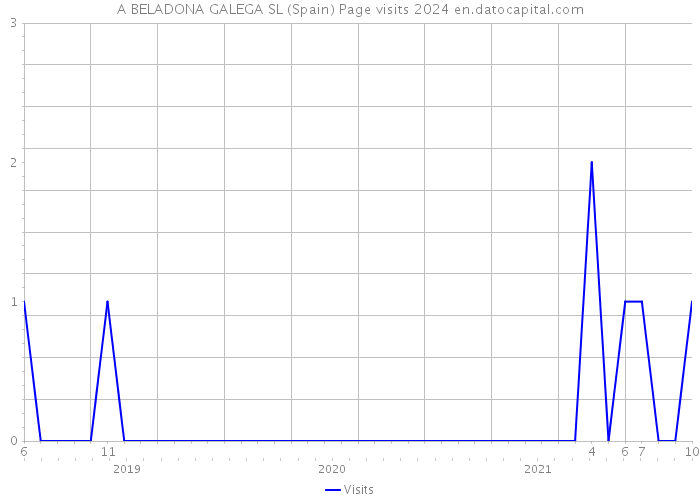 A BELADONA GALEGA SL (Spain) Page visits 2024 