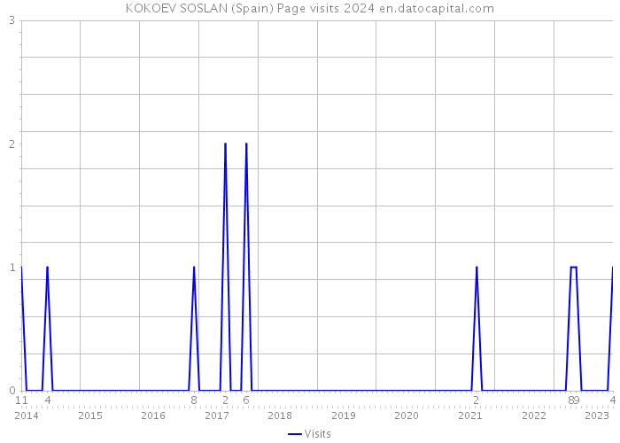 KOKOEV SOSLAN (Spain) Page visits 2024 